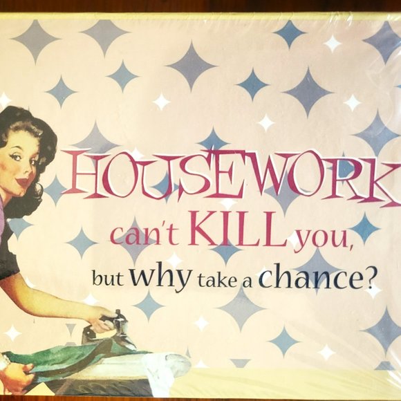Housework Can't Kill You But Why Take A Chance Recipe Box Novelty - Picture 1 of 1